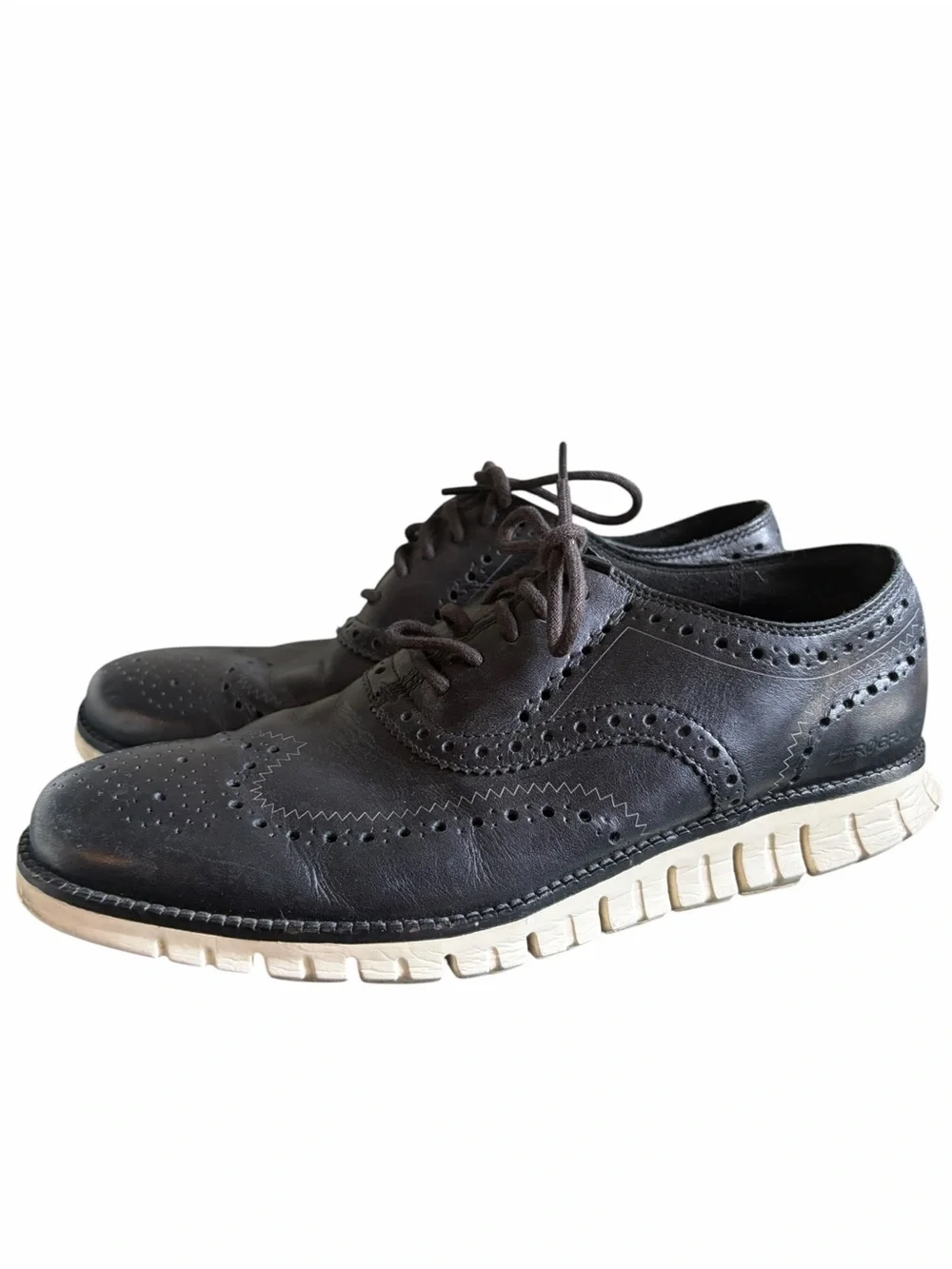 Cole Haan Zerogrand black Leather wing tip oxford